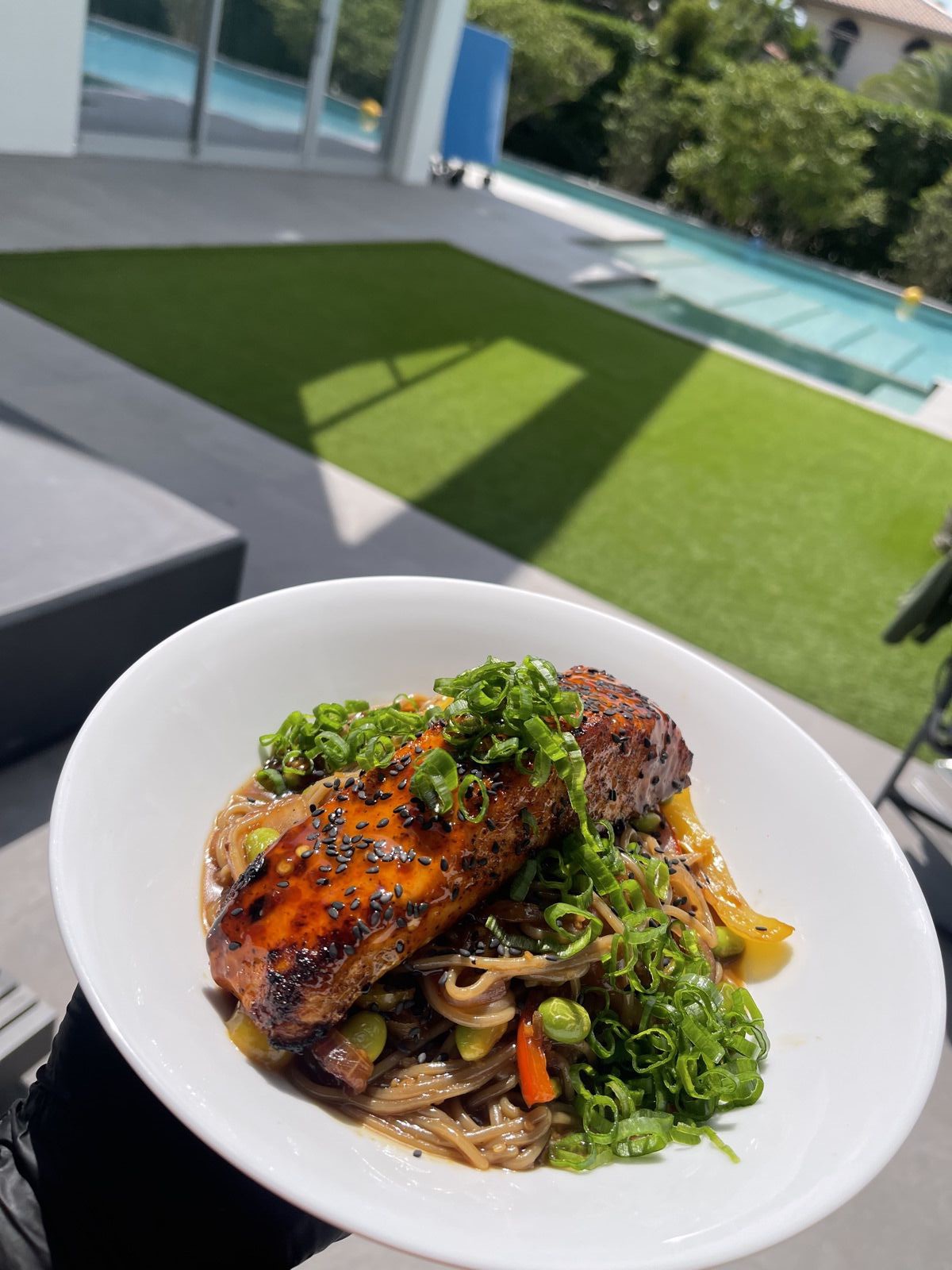 Sweet Chili Salmon Soba